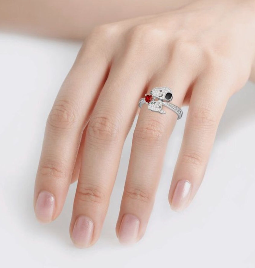 Snoopy Heart Ring