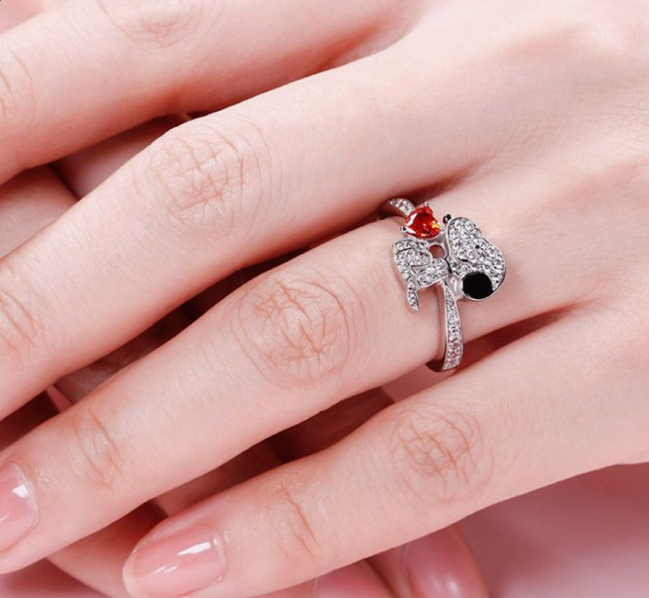 Snoopy Heart Ring